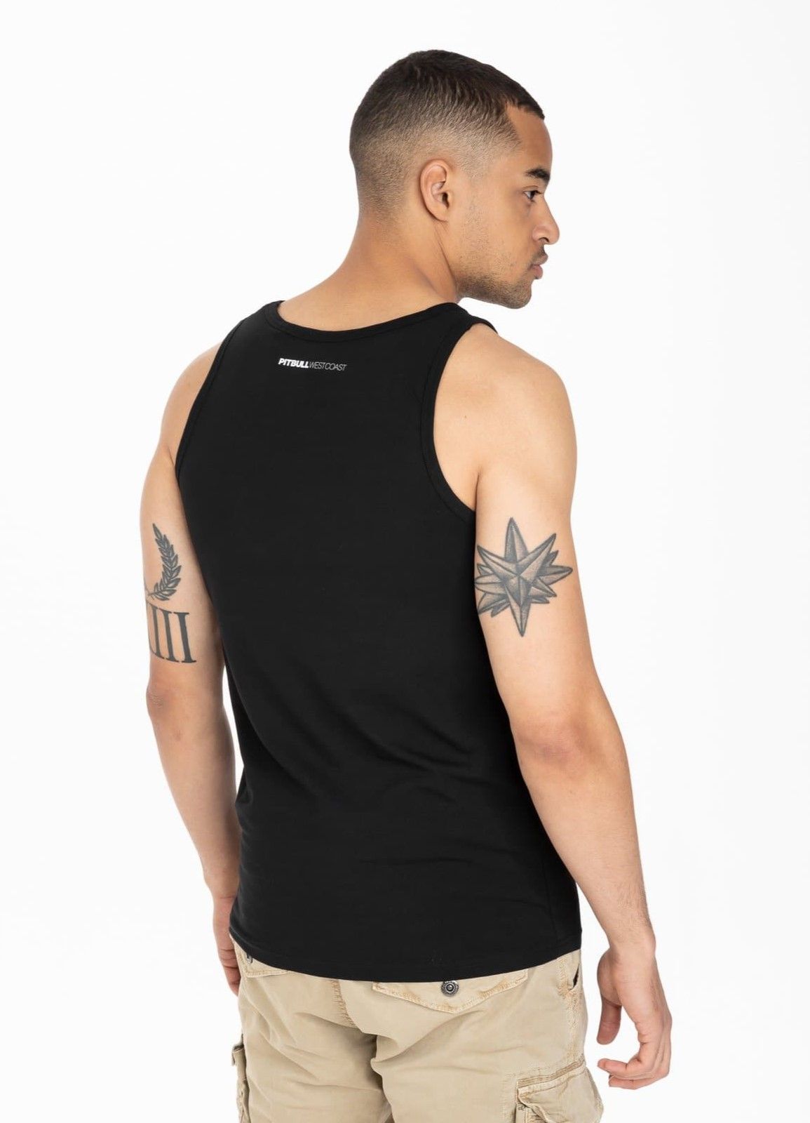 Tank Top Slim Fit Kleines Logo Schwarz