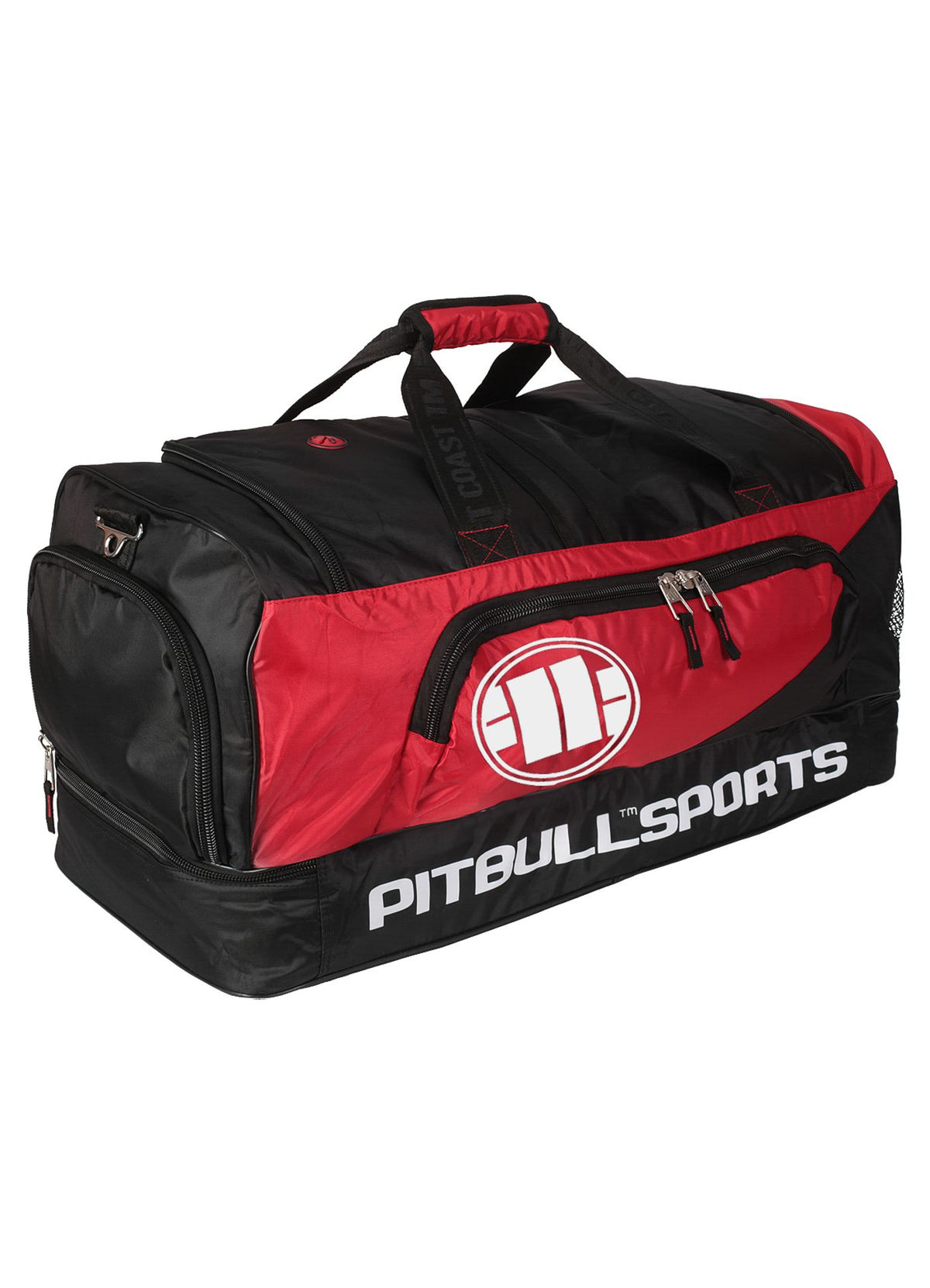 BIG DUFFLE BAG LOGO PITBULL SPORTS SCHWARZ/ROT