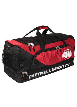 BIG DUFFLE BAG LOGO PITBULL SPORTS SCHWARZ/ROT