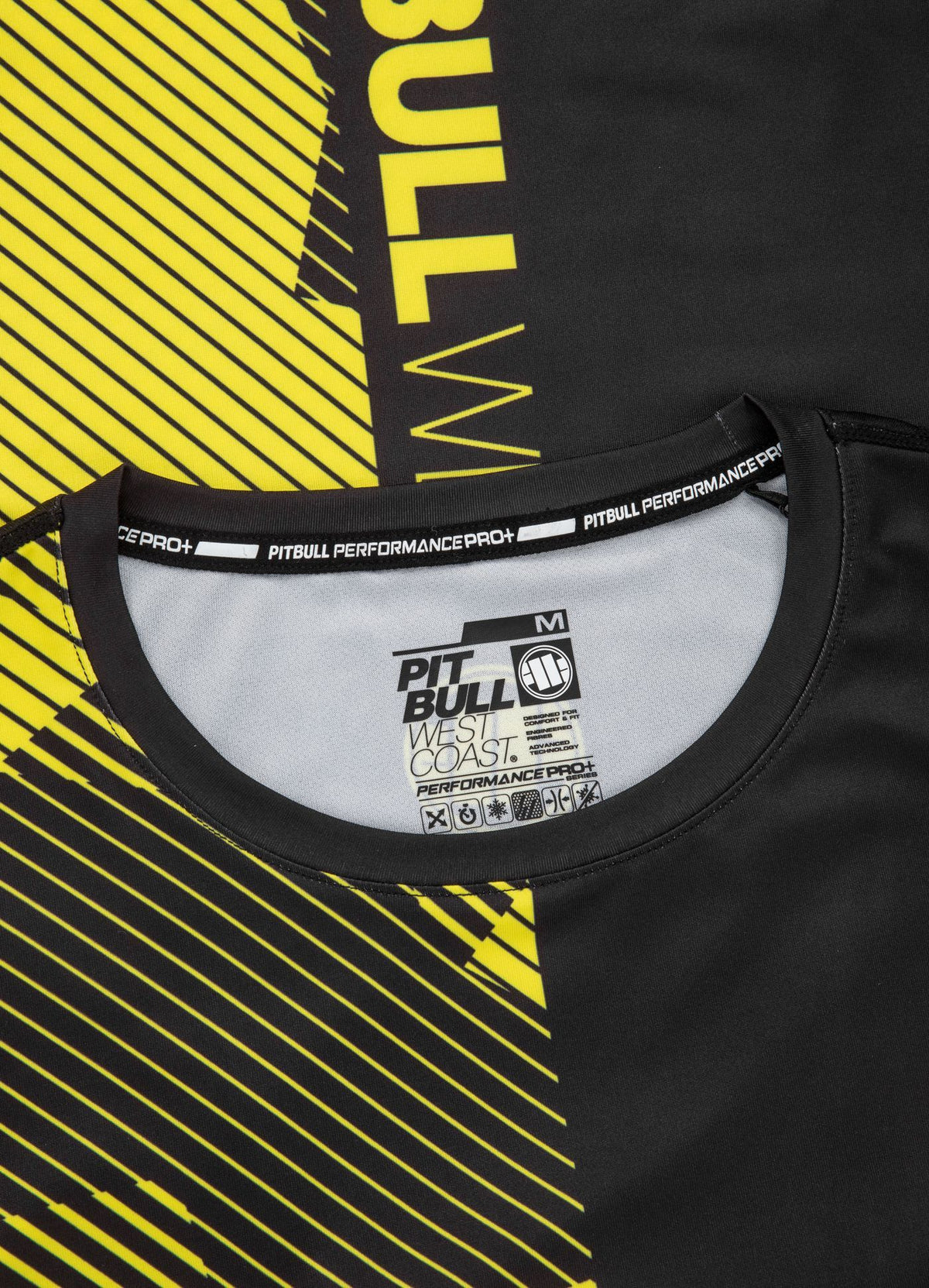 Netz-T-Shirt Performance DILLARD FLUO Schwarz/Gelb