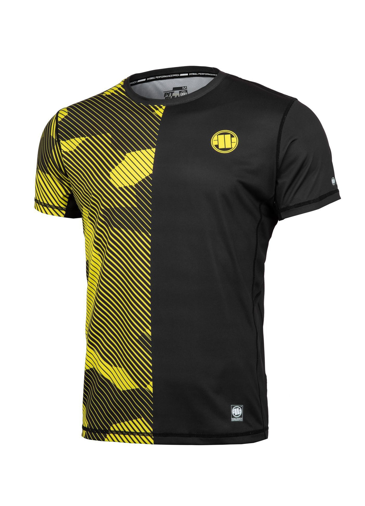 Netz-T-Shirt Performance DILLARD FLUO Schwarz/Gelb