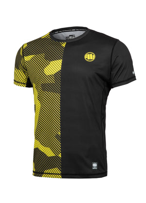 Netz-T-Shirt Performance DILLARD FLUO Schwarz/Gelb