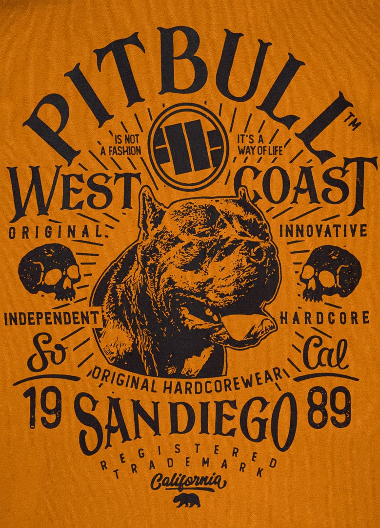 Bluza rozpinana z kapturem SAN DIEGO 89 Miodowa - kup z Pit Bull West Coast Oficjalny Sklep 