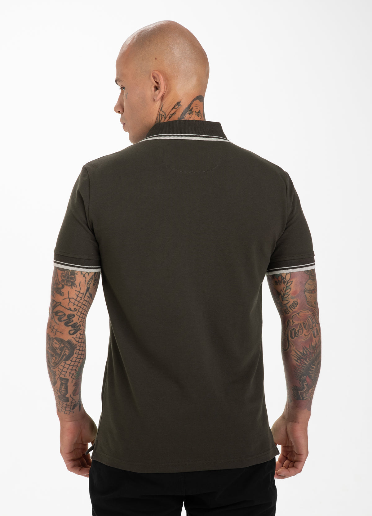 T-shirt POLO REGULAR STRIPES Brown - Pitbull West Coast International Store 