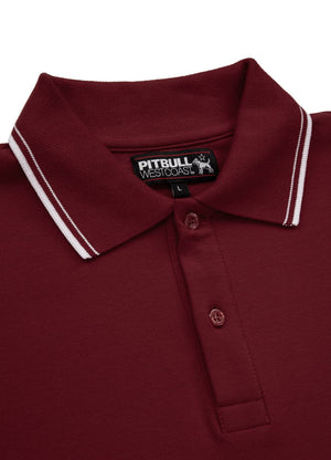T-shirt POLO REGULAR STRIPES Spandex 250 GSM Burgundy - Pitbull West Coast International Store 