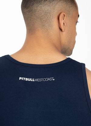 Tank Top Slim Fit Small Logo Dark Navy - Pitbull West Coast International Store 