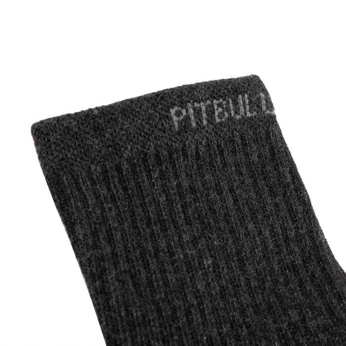 High Ankle Socks 3pack Charcoal - pitbullwestcoast