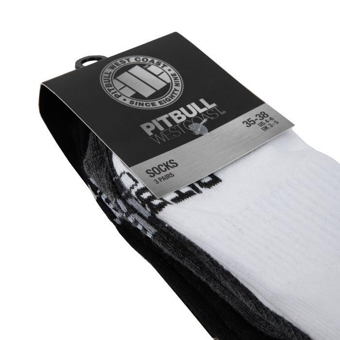 Thin Socks Pad TNT 3pack White/Charcoal/Black - Pitbull West Coast International Store 