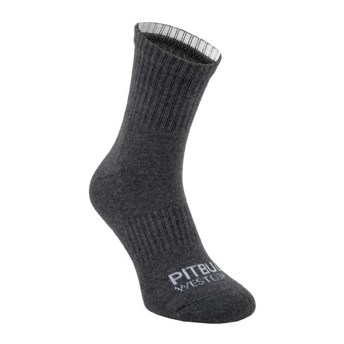 High Ankle Socks TNT 3pack White/Charcoal/Black - Pitbull West Coast International Store 