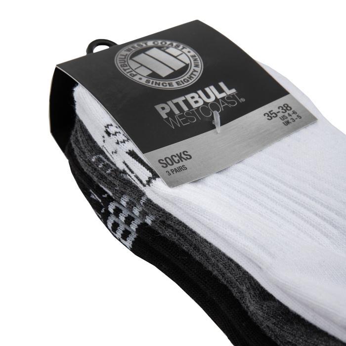 Socks Crew TNT 3pack White/Charcoal/Black - Pitbull West Coast International Store 