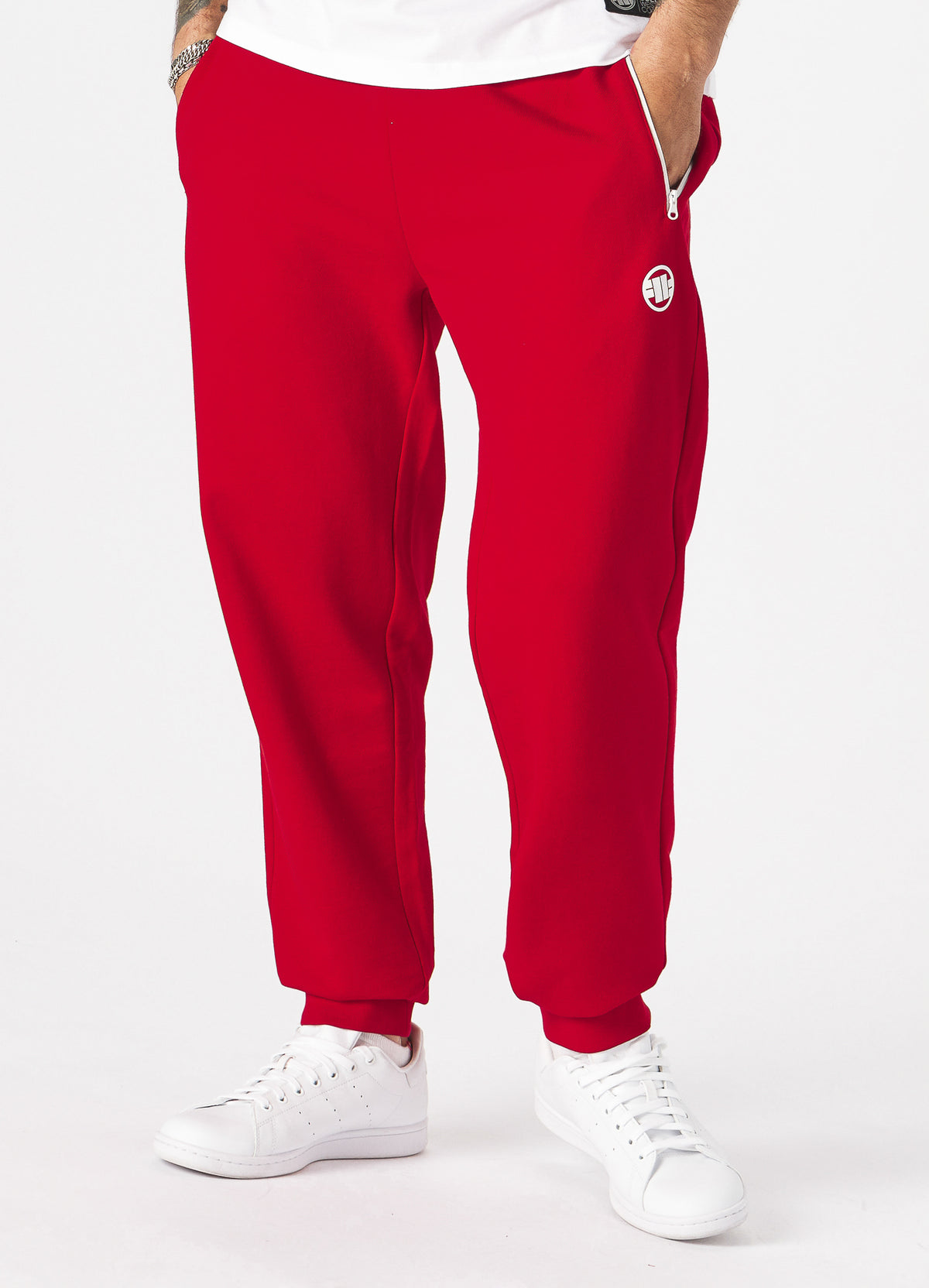 TERRY NEW LOGO Red Track Pants - Pitbull West Coast International Store 