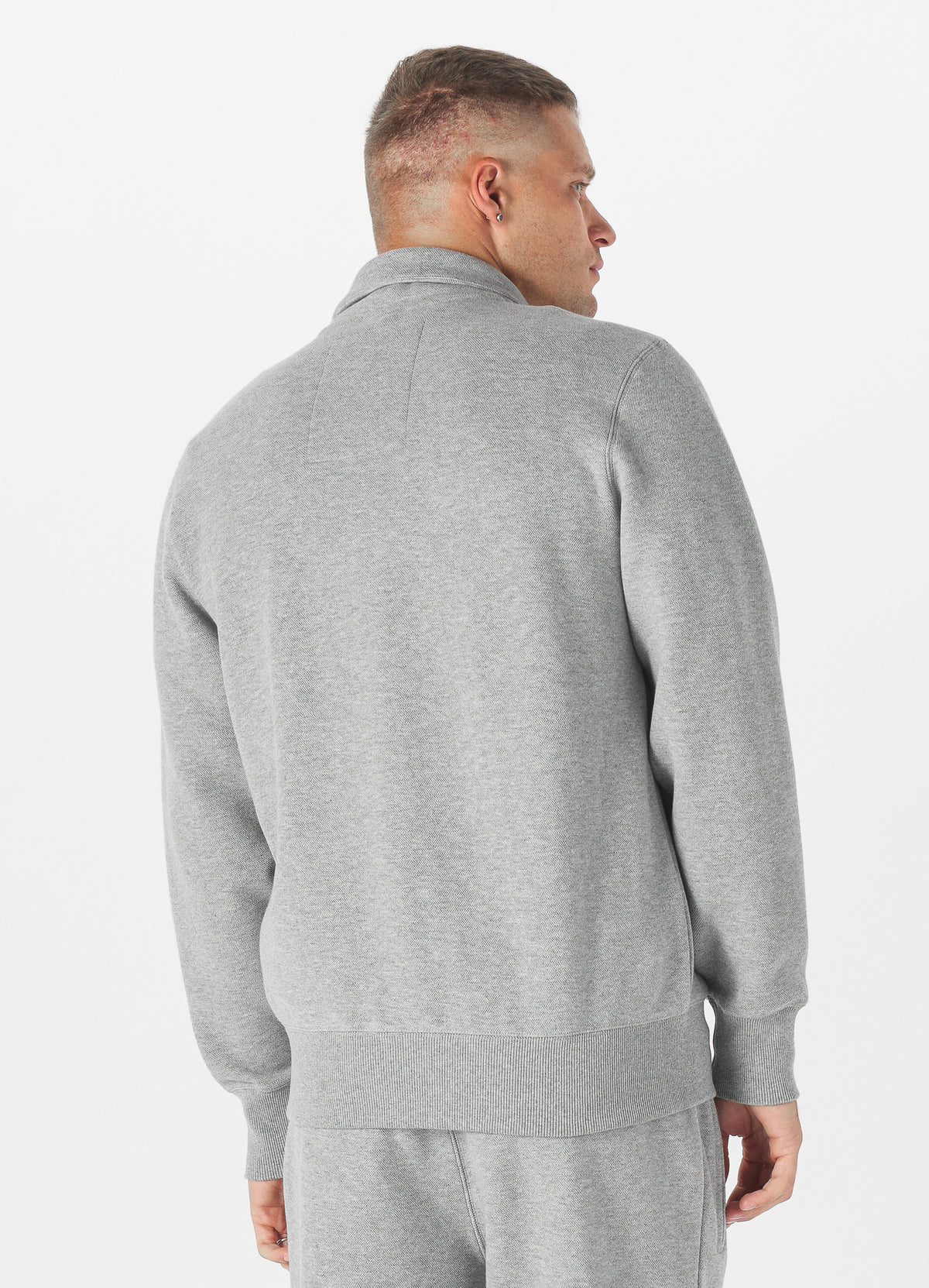 NEW LOGO Premium Pique Grey Sweatjacket - Pitbull West Coast International Store 
