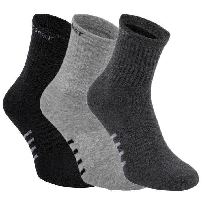 High Ankle Thin Socks 3pack Black/Grey/Charcoal - pitbullwestcoast