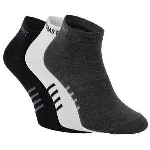 Low Ankle Socks 3pack White/Charcoal/Black - pitbullwestcoast